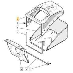 Parte superiore sacco tagliaerba AL646SB CSA534TR ORIGINALE STIGA 122486094/0 | NewgardenParts.com