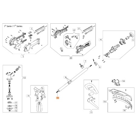 Albero di trasmissione ORIGINALE OLEOMAC decespugliatore BCH 250 S BF000015R | NewgardenParts.com