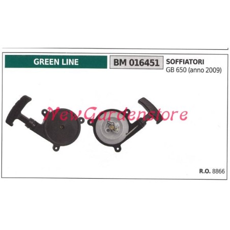 Messa in moto GREEN LINE motore soffiatore GB 650 anno 2009 016451 | NewgardenParts.com