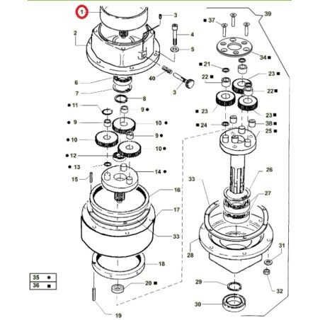 Campana riduttore ORIGINALE ACTIVE trivella modelli t143 - t152 020796 | NewgardenParts.com