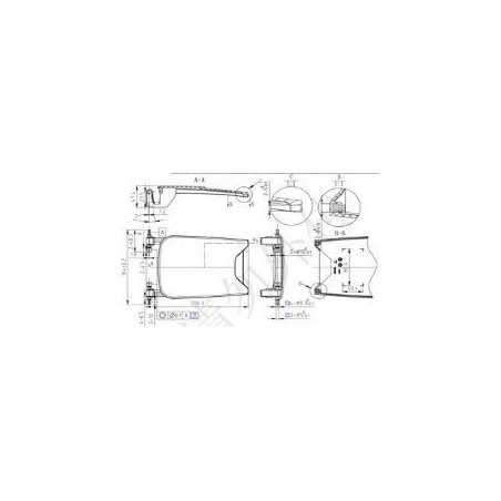 Gruppo coperchio ribaltabile ORIGINALE Sunseeker 16601081-01 | NewgardenParts.com