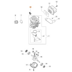 Candela ORIGINALE OLEOMAC decespugliatore 446 BP motosega GS 350 C 3055101R | NewgardenParts.com