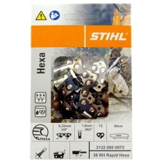 Catena motosega ORIGINALE STIHL RAPID HEXA barra 50 cm 72 maglie spessore 1,6 mm