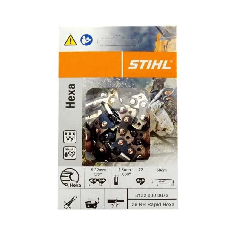 Original STIHL RAPID HEXA Kettensägenkette, 50 cm Schwert, 72 Glieder, 1,6 mm dick
