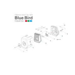 BASE FILTRO ARIA N44/56/61 COM.EVO 729480 ORIGINALE BLUE BIRD | NewgardenParts.com