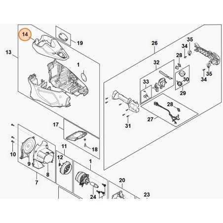 Hedge trimmer cover models HLA135 ORIGINAL STIHL FA010840900 | NewgardenParts.com