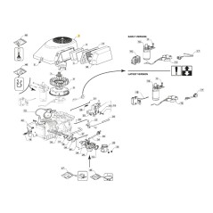 Cappottina motore trattorino rasaerba modelli ST400 ORIGINALE STIGA 118551217/0 | NewgardenParts.com