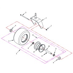 13X6.5 ZTR 60 PRO WHEEL 632041G-8 ORIGINAL BLUE BIRD | NewgardenParts.com