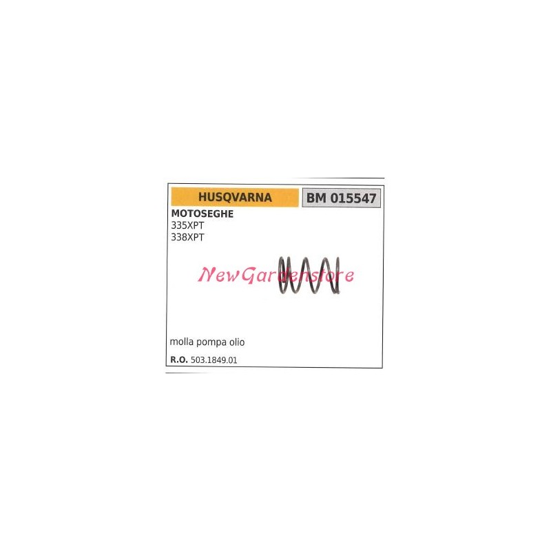 Muelle Bomba de aceite HUSQVARNA motor motosierra 335XPT 338XPT 015547