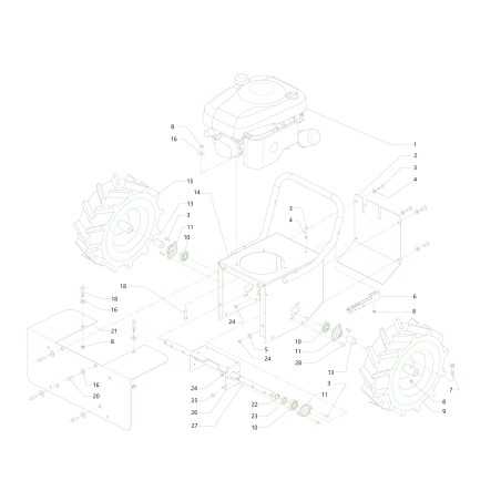 VITE TE M8X25 UNI 5739 ZB 030750 ORIGINALE BLUE BIRD | NewgardenParts.com