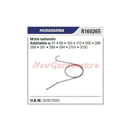 Molla saltarello avviamento HUSQVARNA motosega 61 66 165 172 R160265 | NewgardenParts.com