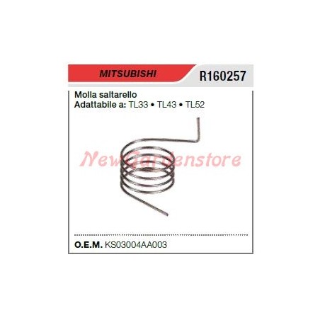 Molla saltarello avviamento MITSUBISHI decespugliatore TL33 43 52 R160257 | NewgardenParts.com