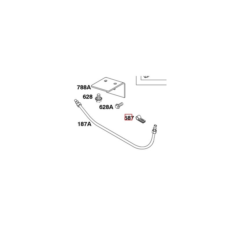 Abrazadera del cable del motor del cortacésped BRIGGS & STRATTON 690389