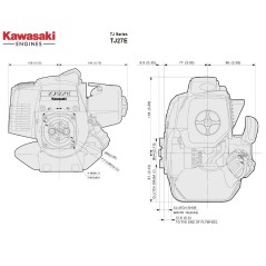 Motore completo 2 tempi decespugliatore TJ 27 KAWASAKI 27cc SOSTITUTIVO | NewgardenParts.com