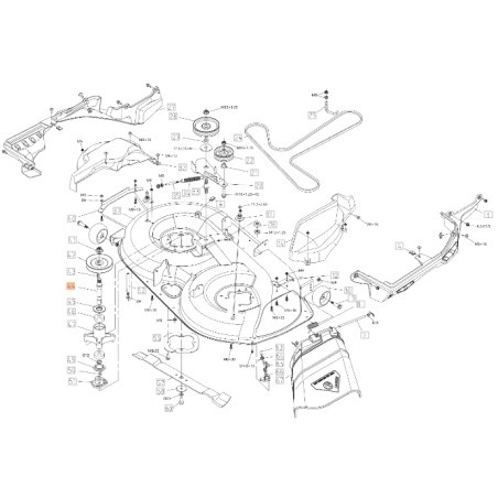 Albero lama trattorino tagliaerba modelli OM109L ORIGINALE EMAK TS000133R | NewgardenParts.com