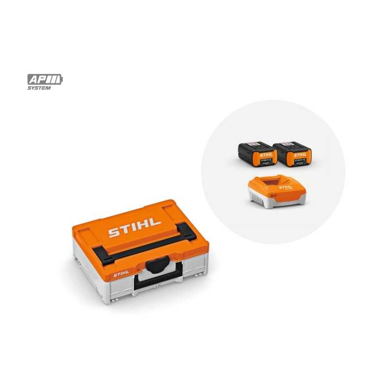 STIHL Power Box 3 bestehend aus 2 AP500S-Akkus und 1 AL501-Schnellladegerät