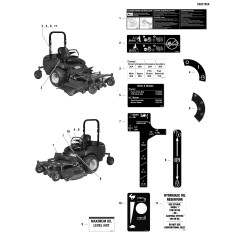 STICKER, DECK HEIGHT, EXTERNAL FRONT MOWER LR5100737 GENUINE Ferris