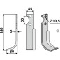 GOLDONI Motorkultivator Bodenfräse Messer 350-141 350-140 links 190mm