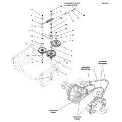 COURROIE, B-SEC, 123"EL, TRANSMISSION TRANS-AXE, ARAMIDE, WRPD