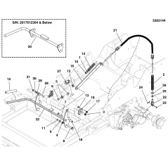 FORCELLA, 5/16-18, FORO PERNO 5/16", ACCIAIO LR5100301 ORIGINALE Ferris