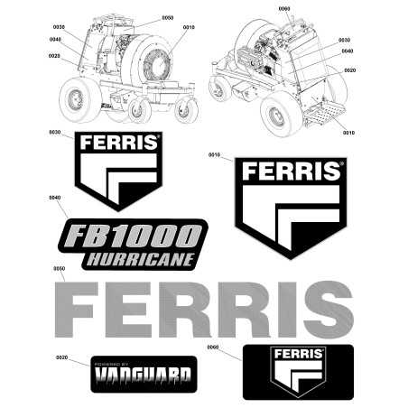 DECALCOMANIA, MARCHIO LR5104755FS ORIGINALE Ferris | NewgardenParts.com