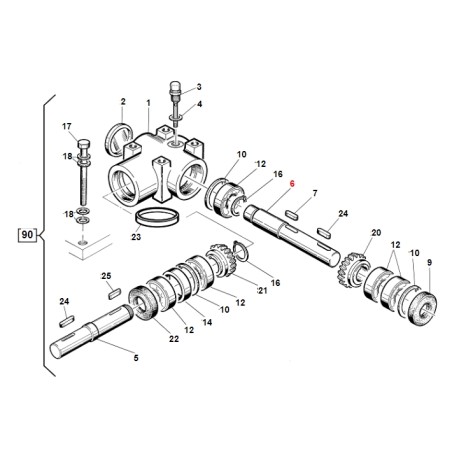 Albero lungo portapulegge TURBOGRASS ORIGINALE GIANNI FERRARI 01.40.00.0161 | NewgardenParts.com