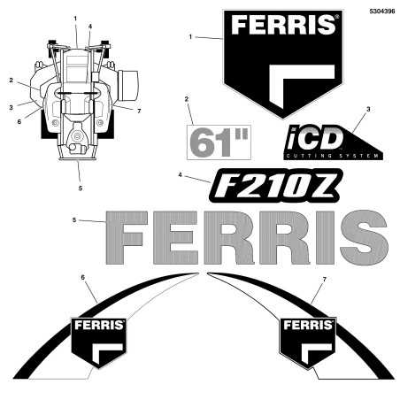 DECALCOMANIA, Modello, Mano Destra LR5104752FS ORIGINALE Ferris | NewgardenParts.com
