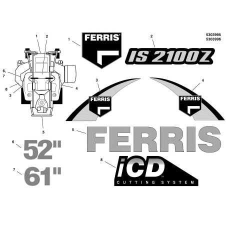 DECALCOMANIA, MODELLO LR5104760FS ORIGINALE Ferris | NewgardenParts.com