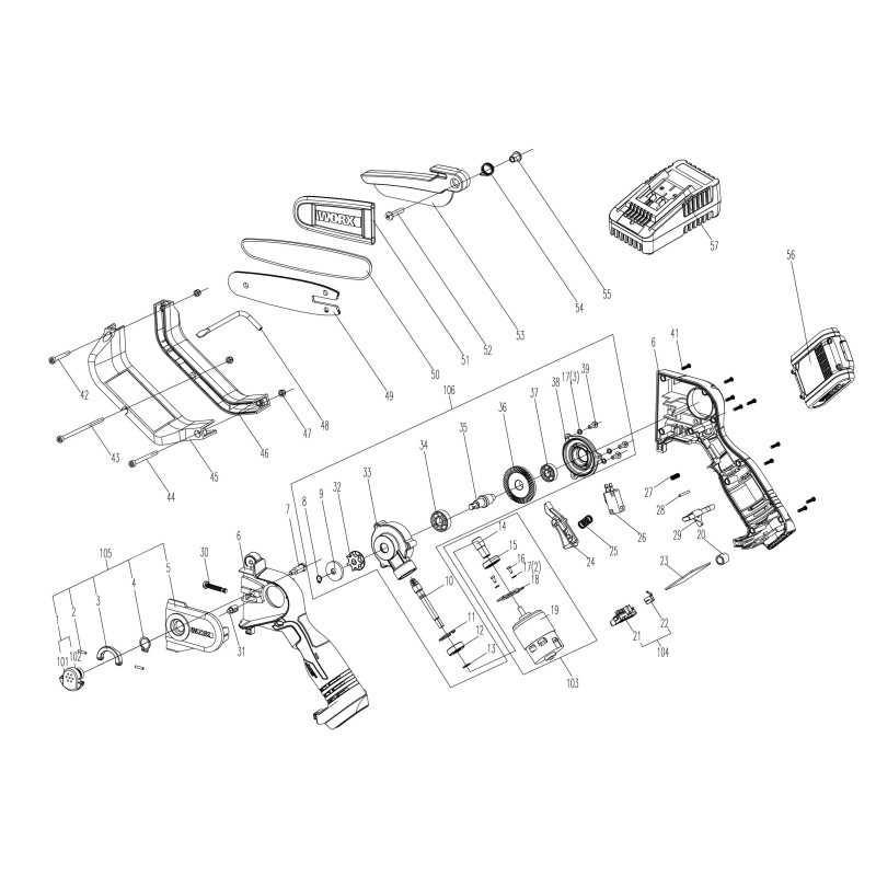 Perno cilindrico XR60061755 ORIGINALE Worx