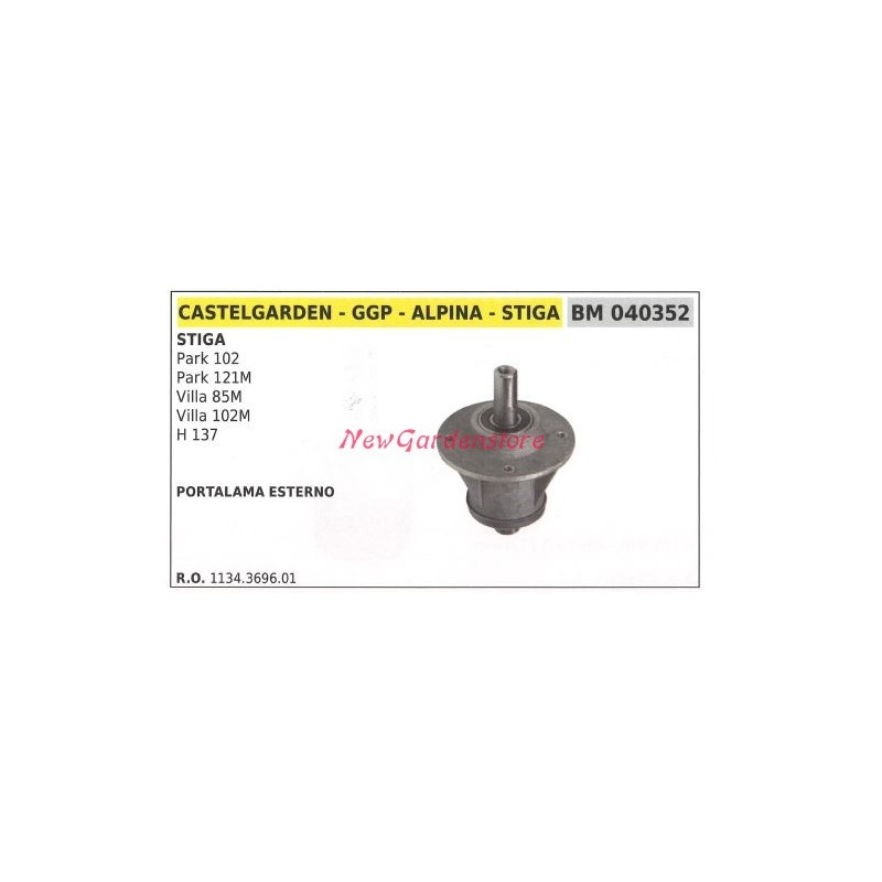 Cubo de cuchilla para PARK 102 121M STIGA 040352 tractor de césped cortacésped cortacéspedes