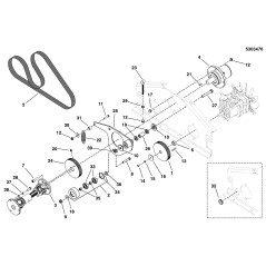 Baugruppe Riemenscheibe, flache Rückseite, Umlenkrolle, 2,75 (5102806) | NewgardenParts.com