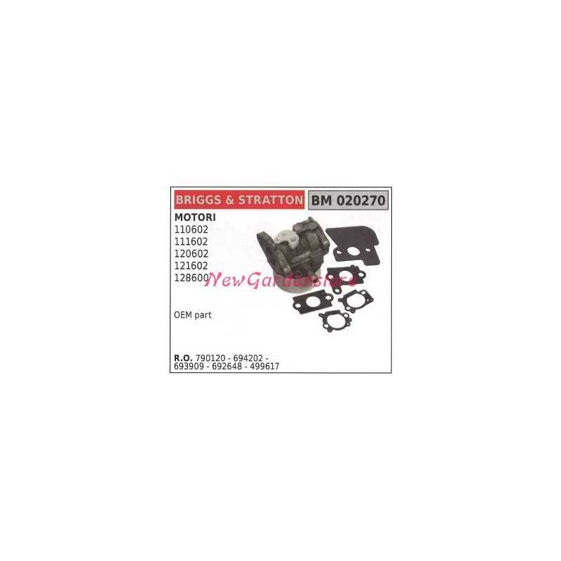 Carburatore a vaschetta B&S tagliaerba tosaerba rasaerba 110602 020270