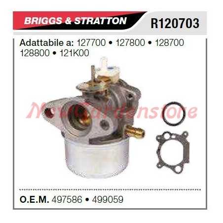 Carburador de cuba B&S cortacésped B&S 127700 127800 R120703 | NewgardenParts.com