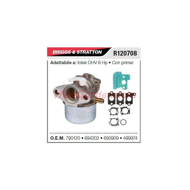 Carburatore a vaschetta Briggs tagliaerba tosaerba rasaerba INTEK OHV 6 HP R120708 790120