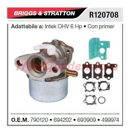 B&S cortacésped INTEK OHV 6 CV R120708 Cuba carburador | NewgardenParts.com