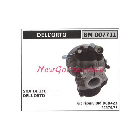 Carburatore a vaschetta DELLORTO rasaerba tosaerba sha 14.12l 007711 | NewgardenParts.com