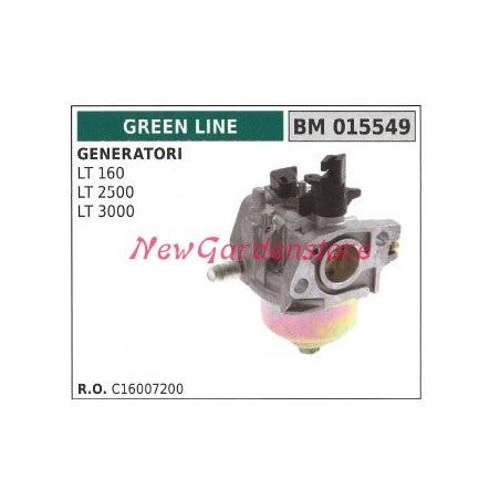 Carburatore a vaschetta GREENLINE generatore LT 160 2500 3000 015549 | NewgardenParts.com