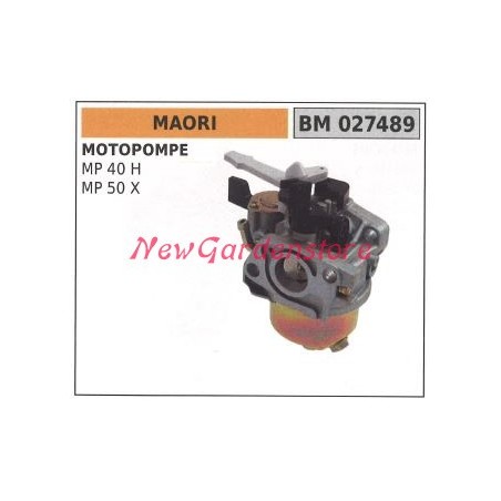 Carburatore a vaschetta MAORI motopompa MP 40H 50X 027489 | NewgardenParts.com