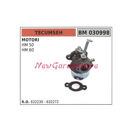 Carburatore a vaschetta TECUMSEH rasaerba tosaerba tagliaerba HM 50 60 030998 | NewgardenParts.com