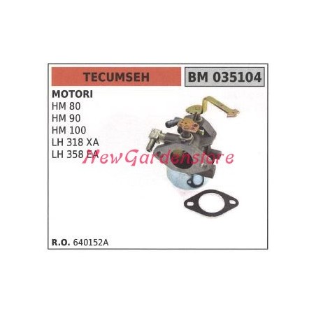 Carburatore a vaschetta TECUMSEH rasaerba tosaerba tagliaerba HM 80 90 035104 | NewgardenParts.com