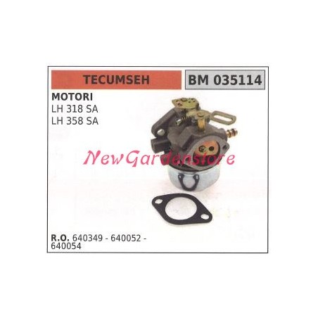 Carburatore a vaschetta TECUMSEH rasaerba tosaerba tagliaerba LH 318 SA 035114 | NewgardenParts.com