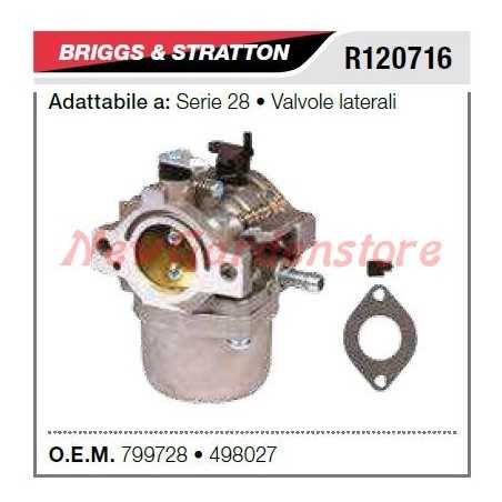 Carburettor B&S lawn mower mower 28 series side valves R120716 | NewgardenParts.com