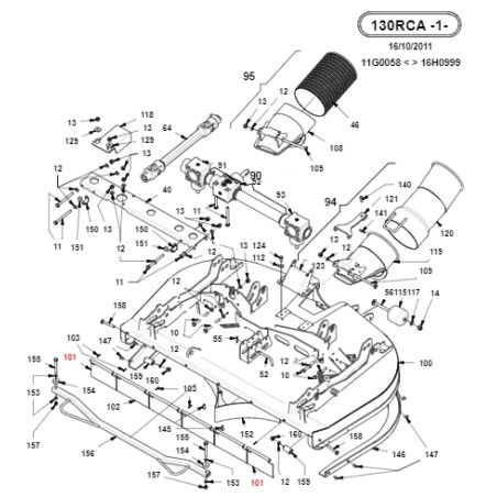 Parasassi laterale rasaerba 150RCA ORIGINALE GIANNI FERRARI 01.50.01.2610 | NewgardenParts.com