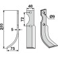 Rotary tiller hoe blade 350-162 350-163 dx sx HAKO 205mm