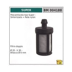 Pescamiscela con filtro doppio tipo SUPER sinterizzato e rete in nylon 004188 | NewgardenParts.com