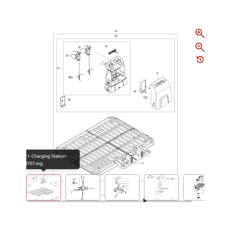Terminale con filo rosso 59000255 PER ROBOT ORIGINALE KRESS