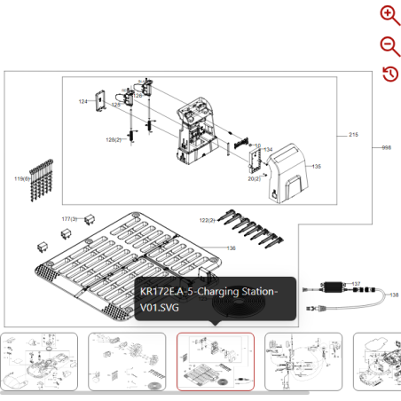 Akkuladegerät (100-240V, 20V, 38W) KA0201(CH,IT) IT 59000812 FÜR ORIGINAL KRESS ROBOTER