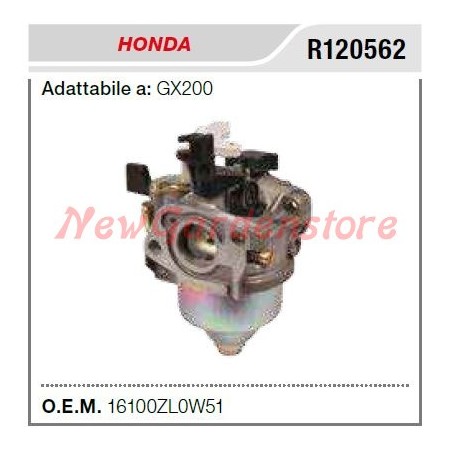 Carburatore HONDA motosega GX200 R120562 | NewgardenParts.com