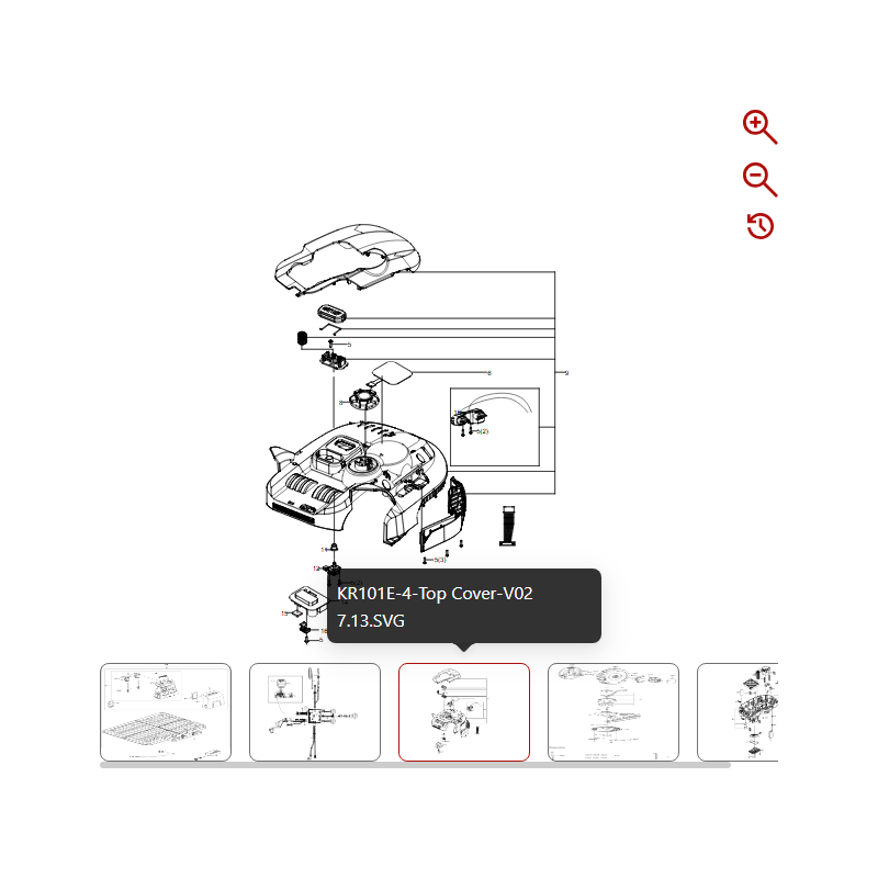 Stoßdämpfer 59001431 FÜR ORIGINAL KRESS ROBOT