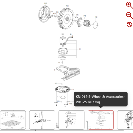 Screw ST4.8*19 59000803 FOR ORIGINAL KRESS ROBOT | NewgardenParts.com